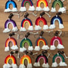 Macrame rainbow keyrings 1