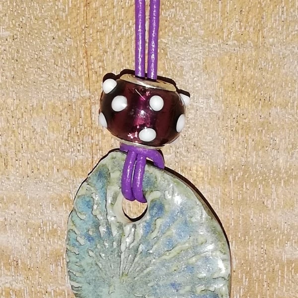 Ceramic shells and oval shaped pendant danglers