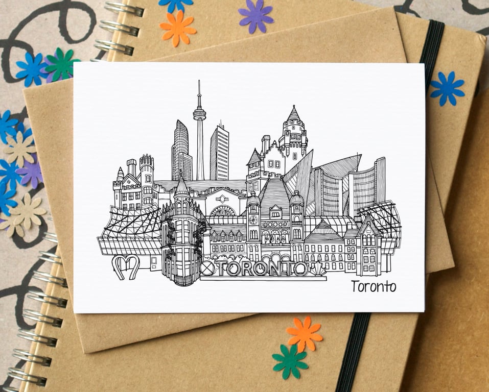 Toronto Skyline Greetings Card