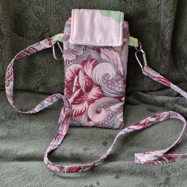 Perfectly imperfect crossbody mobile phone bag with card slots and zipped pocket
