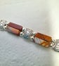 Handmade Beaded Leather Picasso Jasper Gate Bracelet  - Image 10