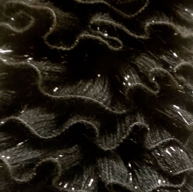 Sparkle Ruffle Scarf - Black - Folksy