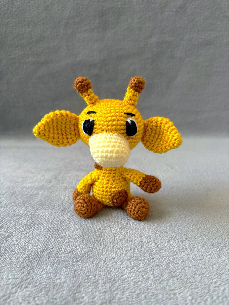 Crochet Giraffe Plushie - Handmade Amigurumi Animal - CE Tested Soft Toy