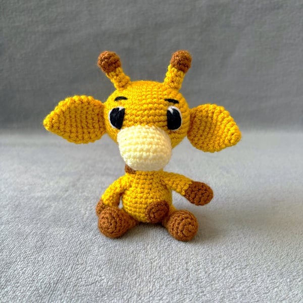 Crochet Giraffe Plushie - Handmade Amigurumi Animal - CE Tested Soft Toy