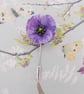 PURPLE POPPY PIN Memorial War Animals Remembrance Lapel Flower Pin HAND PAINTED - Image 2