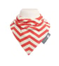 ORGANIC Baby Bandana Dribble Bib in CHEVRONS CORAL RED Gift idea from BellaOski