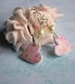 Dainty Pastel Flower Heart Earrings - Image 1