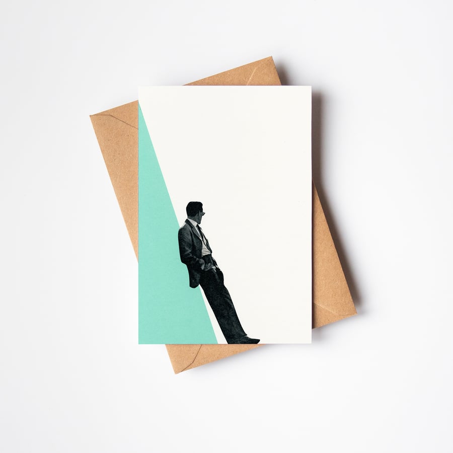 Male Portrait Greeting Card for Father's Day - Cool as a Cucumber