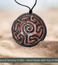 Multisensory finger labyrinth jewellery, Essential oil diffuser necklace red8