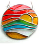 Sunset Beach Waves Stained Glass Suncatcher - Image 7