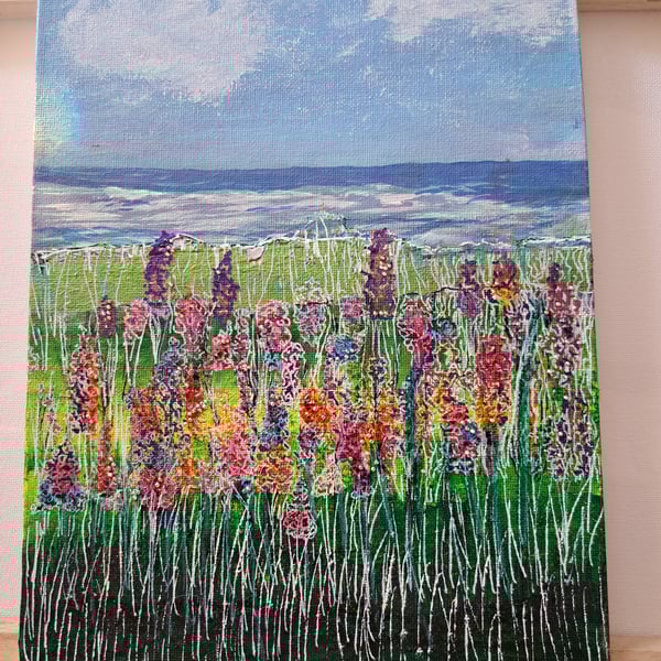 Flowers by the sea
