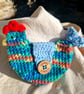 Rainbow chicken pouch cotton coin purse, Birthday gift, Christmas gift - Image 9