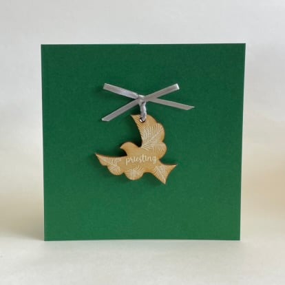 'Priesting' card with detachable decoration