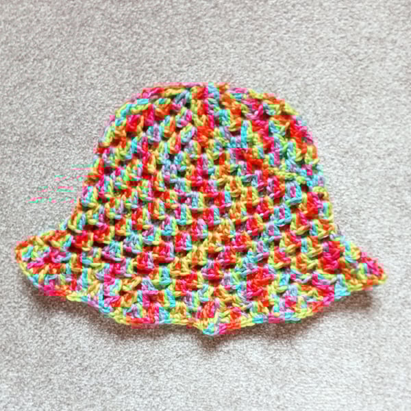 CROCHET PATTERN PDF Clown Ombre Bucket Hat