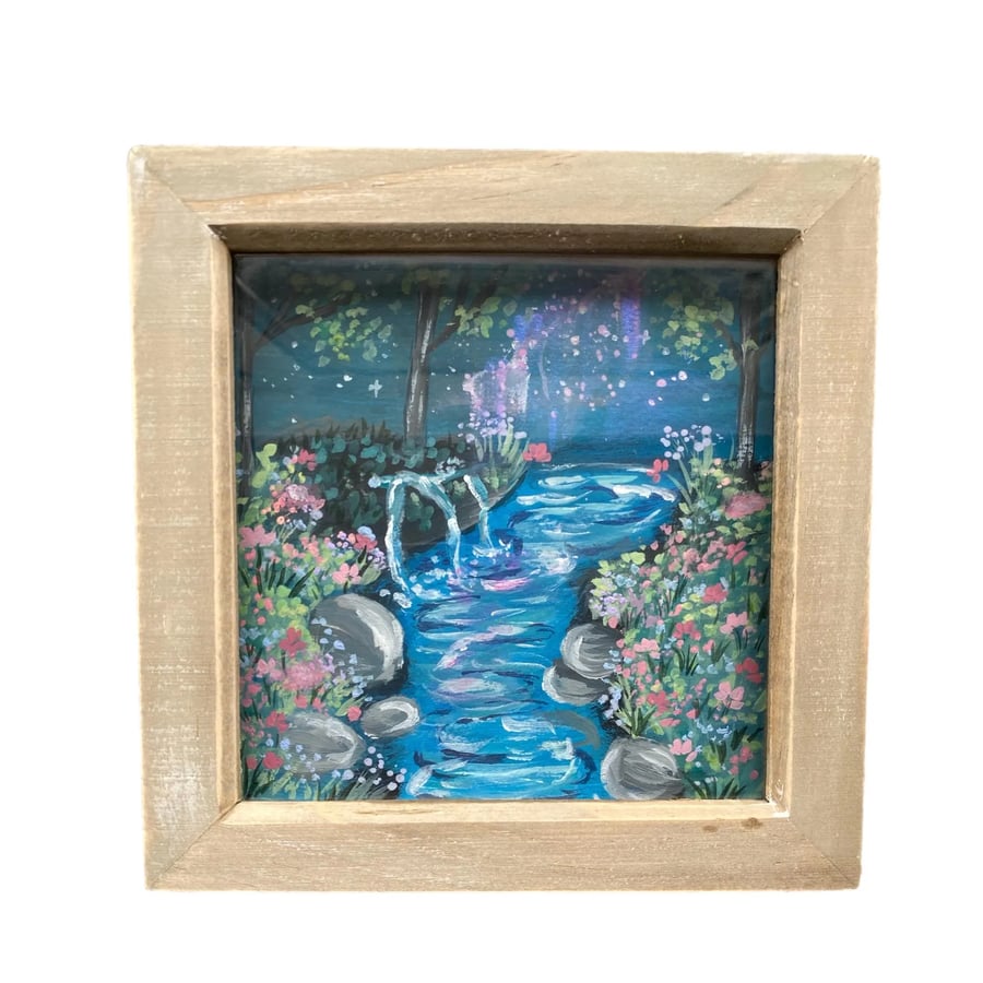 Original Painting Whimsical Landscape Art, Home decor gift 