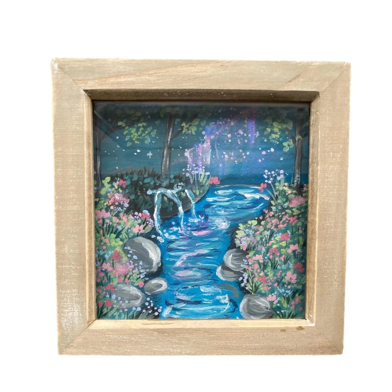 Original Painting Whimsical Landscape Art, Home decor gift 