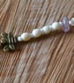 Bee bracelet bone beads with amethyst chips  - Image 4