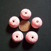Red/Orange Triangle Pattern Beads x 5 SALE