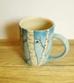 Mug - Birch Trees, Sky and Birds - Image 2