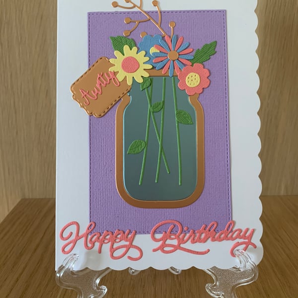 Handmade Aunty Birthday Card