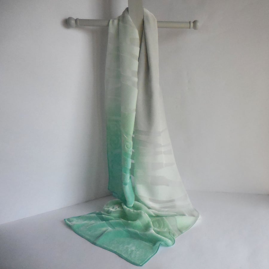 LIMITED EDITION SILK VISCOSE DEVORE VELVET SCARF