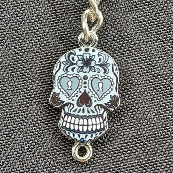 Handmade skull keyring