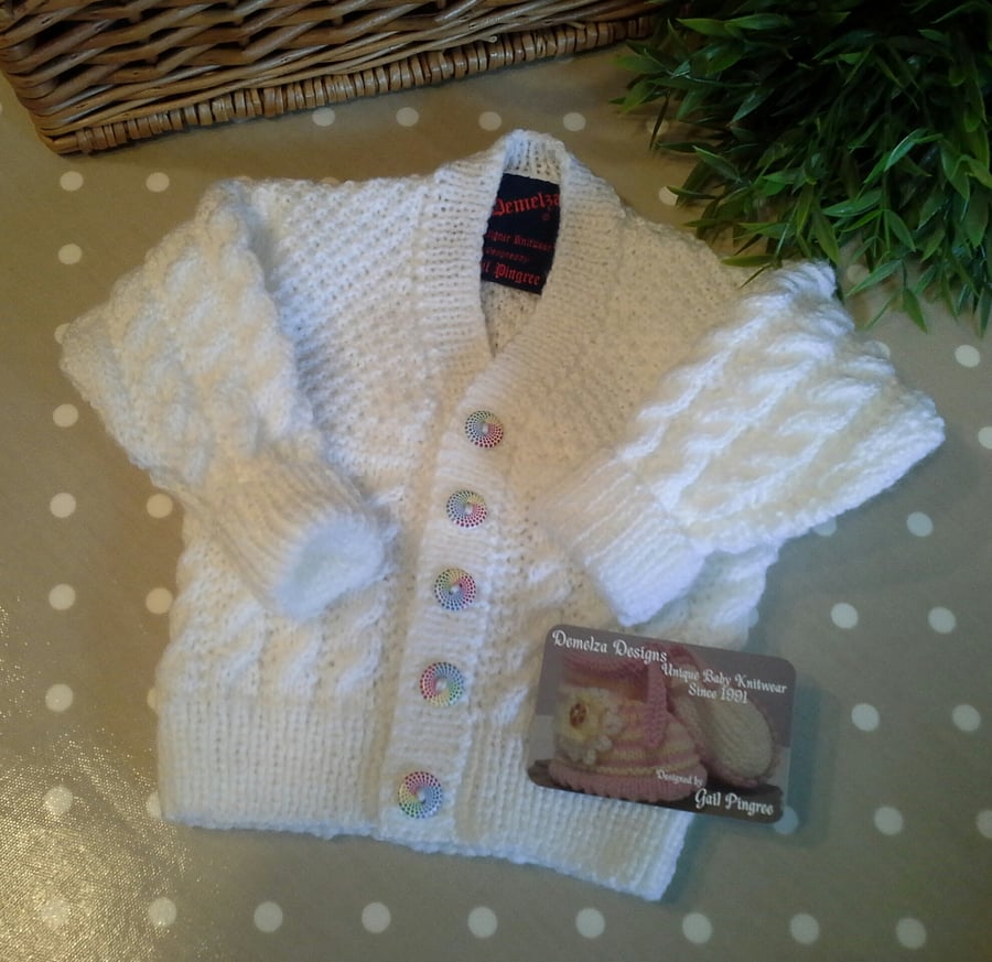 Unisex Baby Cable Design Cardigan  3-9 months size