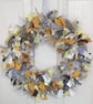 Yellow and Grey Rag Wreath - Image 2