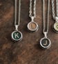 Typewriter Letter Key Necklace Custom Initial Made to Order
