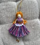 Custom Name 'HAPPY' Angel - Personalised Fluffy Keepsake - Phone & Bag Charm - Image 4