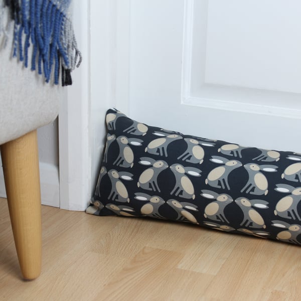 Grey Rabbit Fabric Draught Excluder