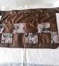 Motorcycle Tie Waist Apron With Pockets Motorbike Patchwork Cotton Apron - Image 2