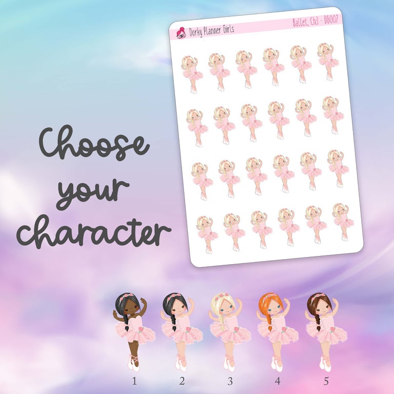 Ballet Girl Planner Stickers