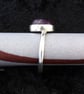 Classic Style Purple Gemstone Silver Stacking Ring - Size M - Image 4