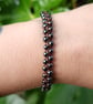 Hematite Macrame bracelet, Magnetic gemstone adjustable bracelet  - Image 7