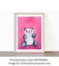Original ACEO Miniature Watercolour Painting Giant Panda Cuddly Toy - Image 4