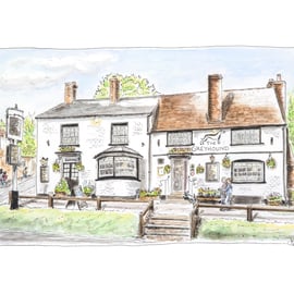 The Greyhound, Overton.  Open Edition Fine Art Print