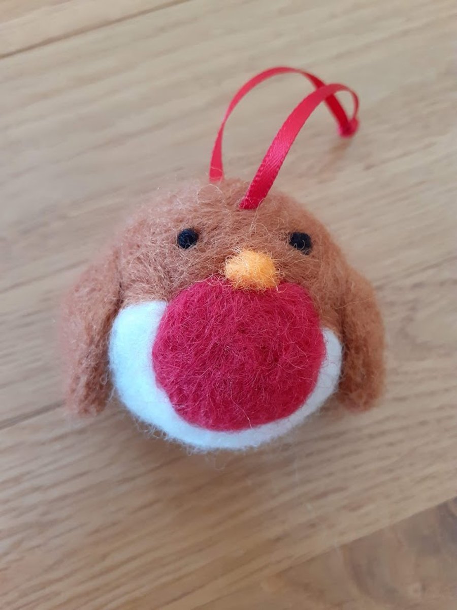 Needle Felted Robin Decoration