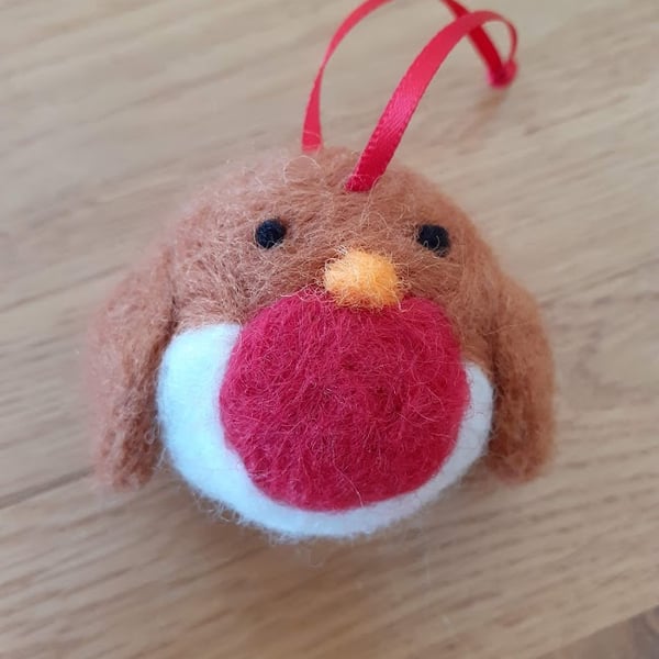 Needle Felted Robin Decoration