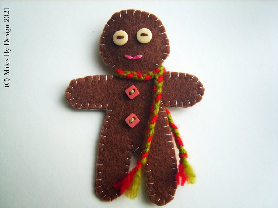 Gingerbread Person Brooch