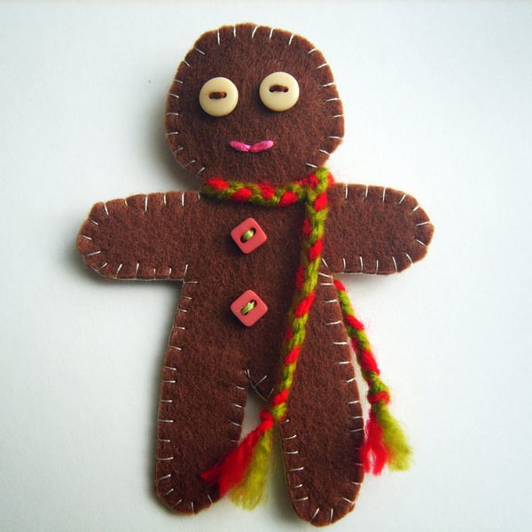 Gingerbread Person Brooch