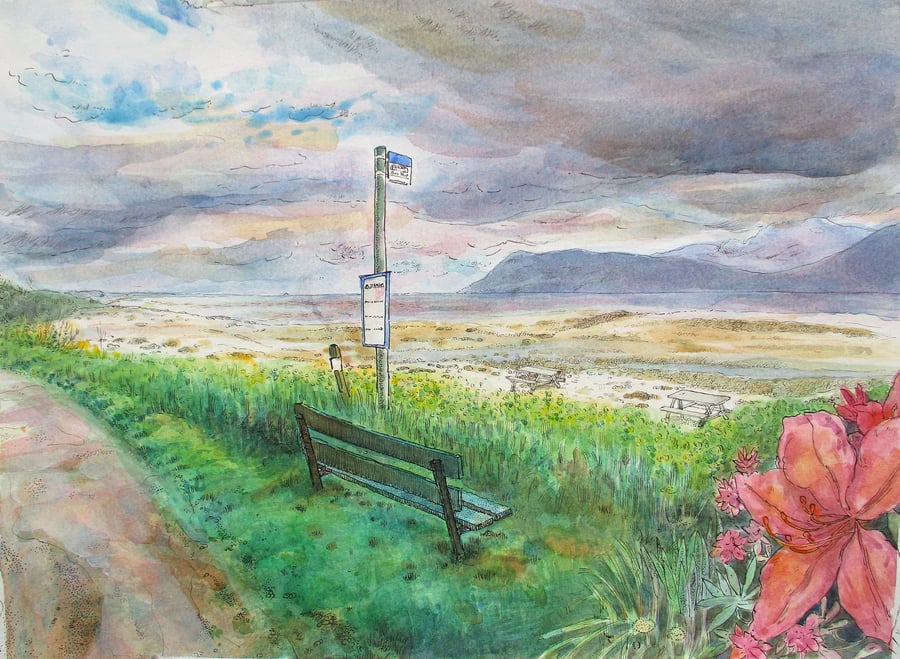 Skipness Beach, Kintyre, Scotland - Original Watercolour Painting