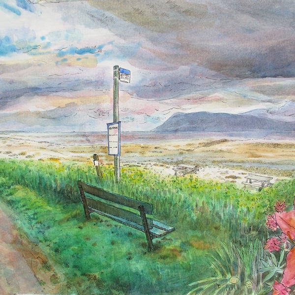 Skipness Beach, Kintyre, Scotland - Original Watercolour Painting