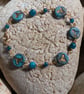Apatite and Glass Beaded Bird Bracelet