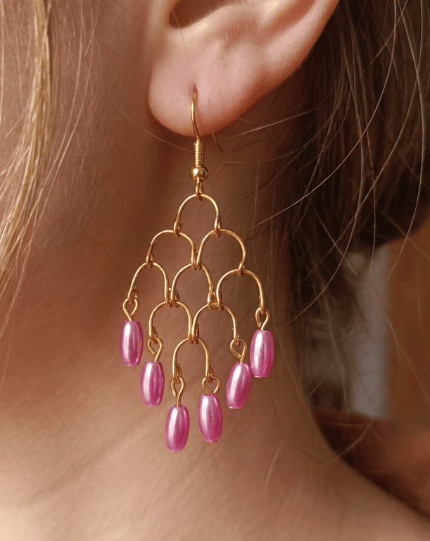 handcrafted chandelier earrings.