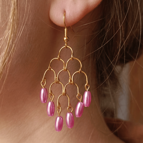 handcrafted chandelier earrings.