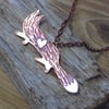 Custom order for Suzie (Brighton Roc)  Copper and silver fox pendant 