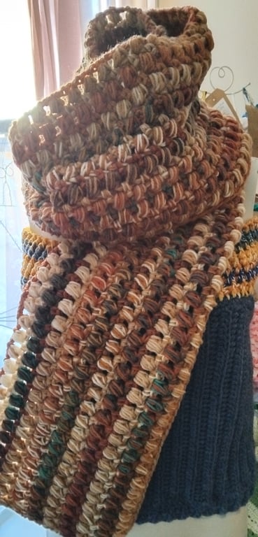Crochet Scarf Puff Stitch