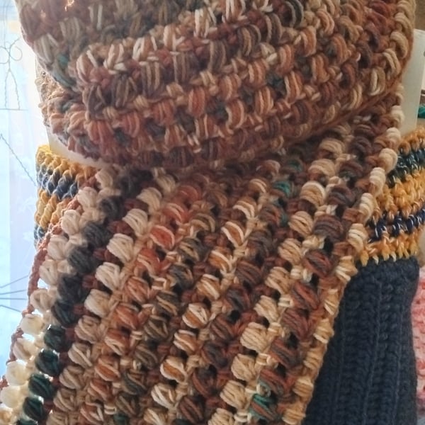 Crochet Scarf Puff Stitch
