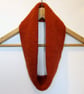 Cowl Infinity Scarf in Burnt Orange Alpaca Wool - Image 2